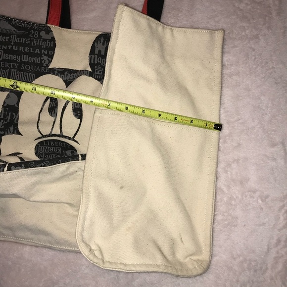 Walt Disney World Canvas Tote Bag Mickey Mouse - Picture 8 of 13